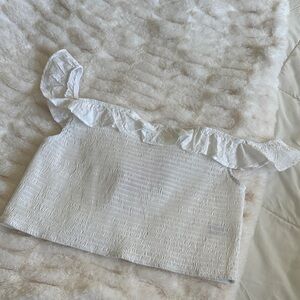 Wild Fable White Smocked Top